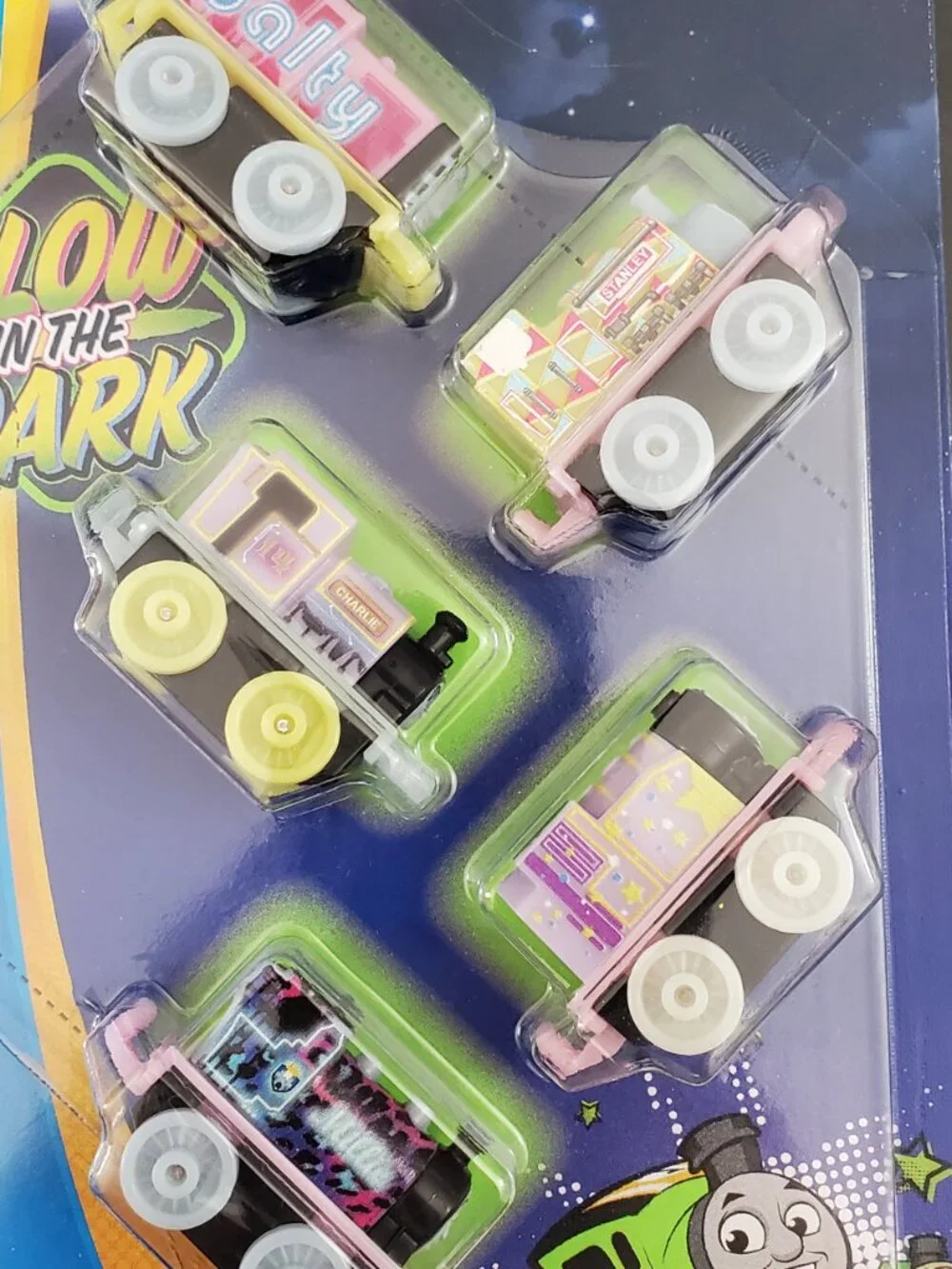 Thomas and Friends Minis Glow in the Dark Trains Salty, Charlie, Stanley New